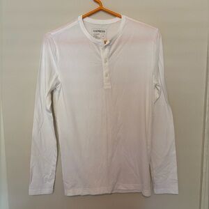 Express Men's White Henley Shirt